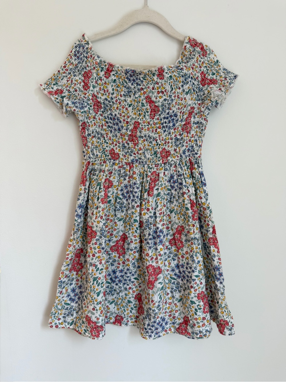 Marks & Spencer Floral Smocked Summer Dress (Size 6-7)